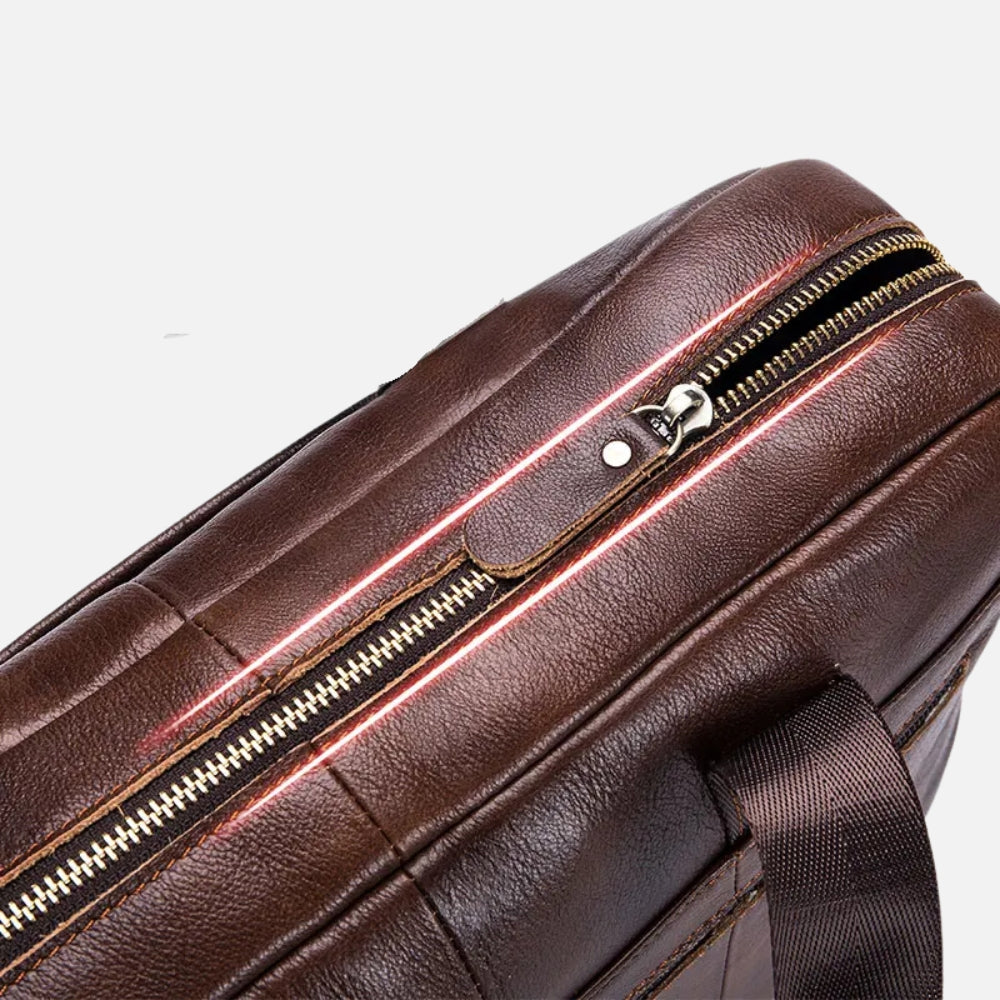 Sacoche en cuir pour ordinateur – Élégance et durabilité