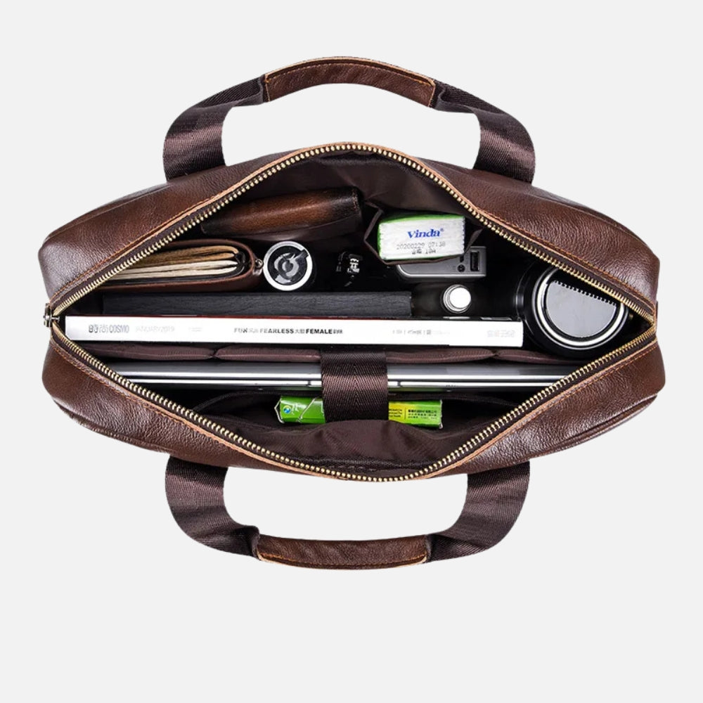 Sacoche en cuir pour ordinateur – Élégance et durabilité