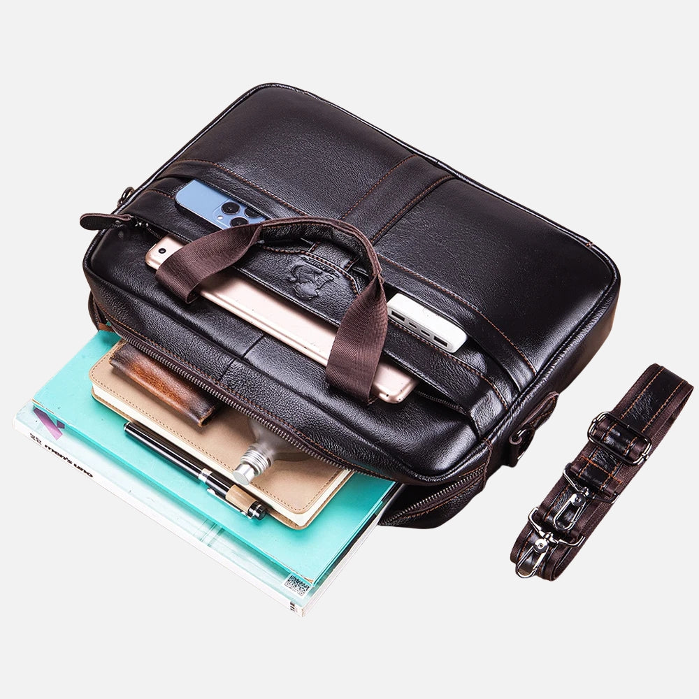 Sacoche ordinateur en cuir de vache – Élégante et durable