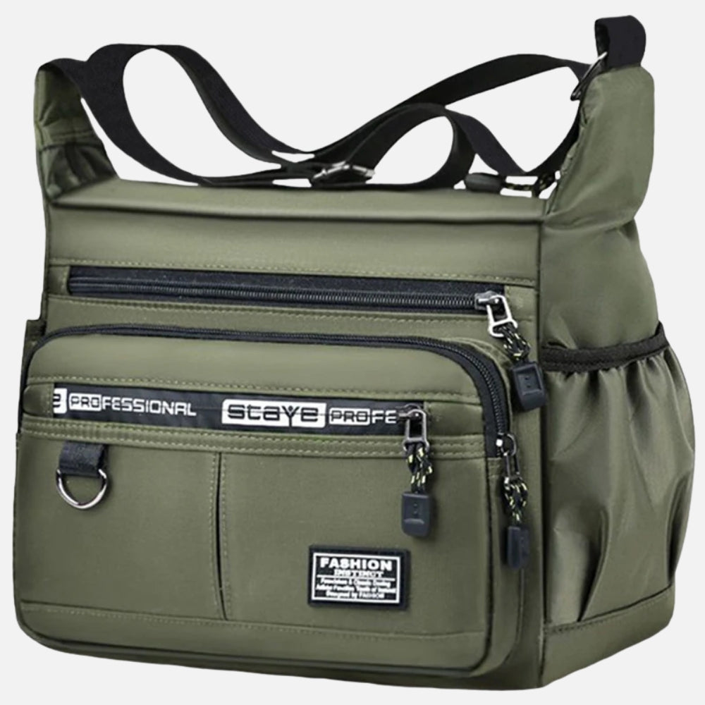 Sacoche homme à bandoulière multi compartiments