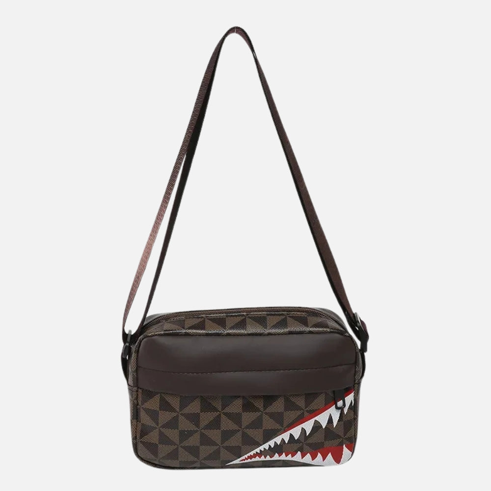 Sacoche à bandoulière motif requin – Légère et originale
