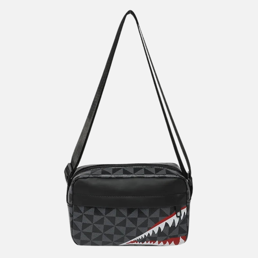 Sacoche à bandoulière motif requin – Légère et originale