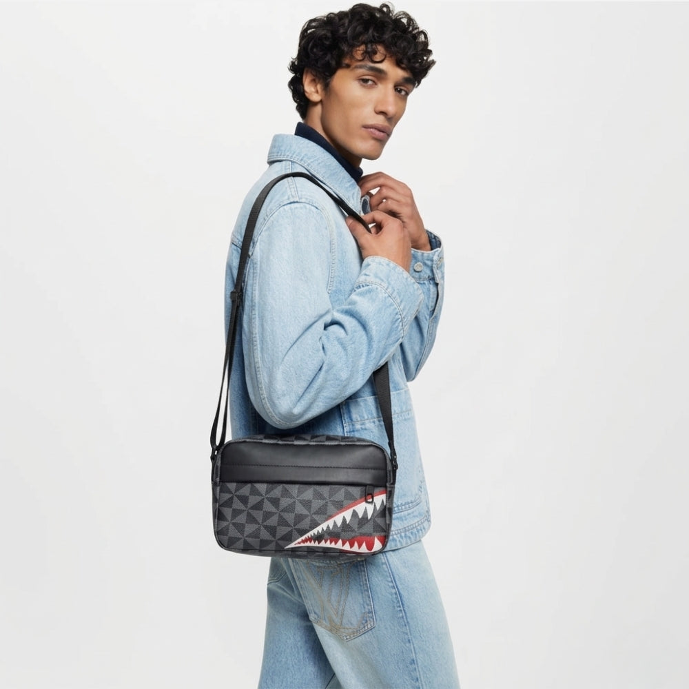 Sacoche à bandoulière motif requin – Légère et originale