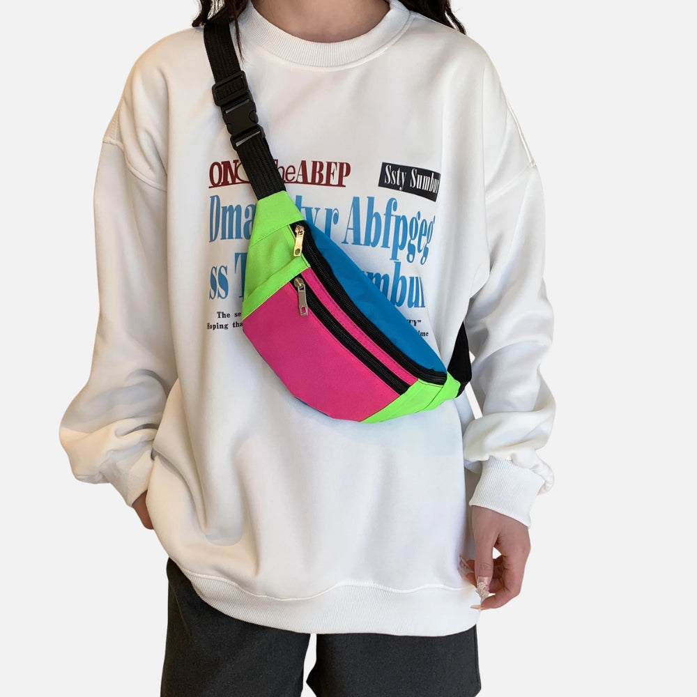 Sacoche banane multicolore