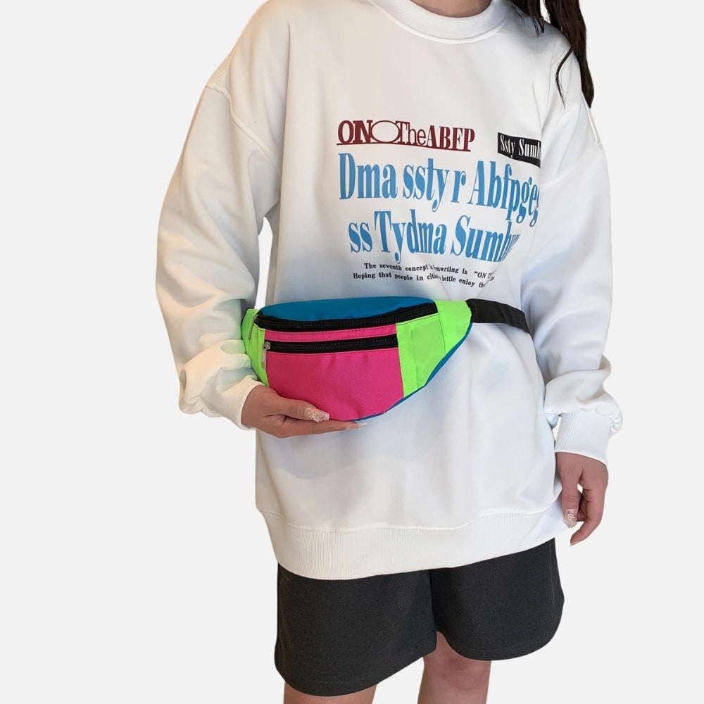 Sacoche banane multicolore