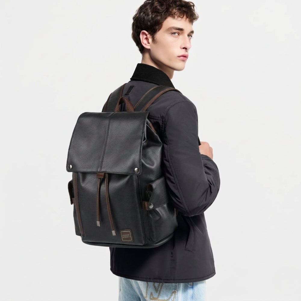 Sac à dos en cuir pour ordinateur portable