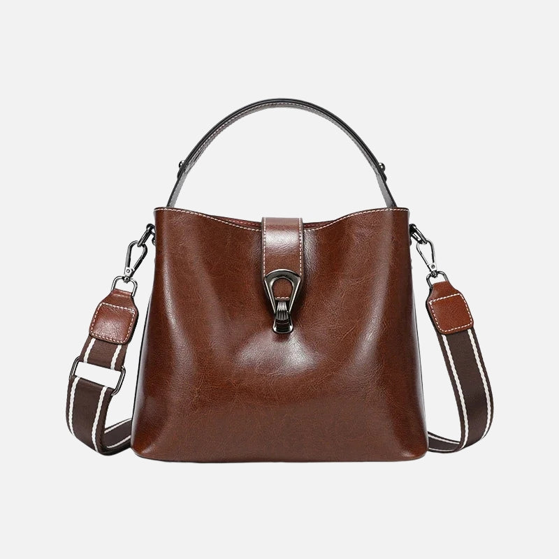Sac à main bandoulière en cuir de vache pour femme