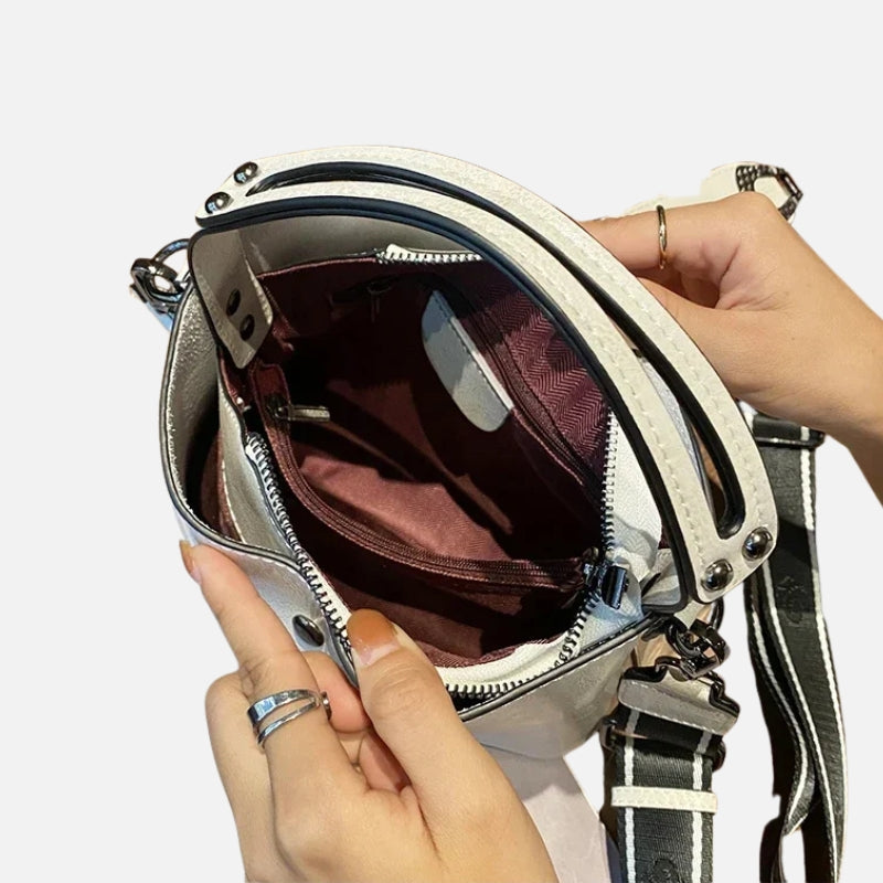 Sac à main bandoulière en cuir de vache pour femme