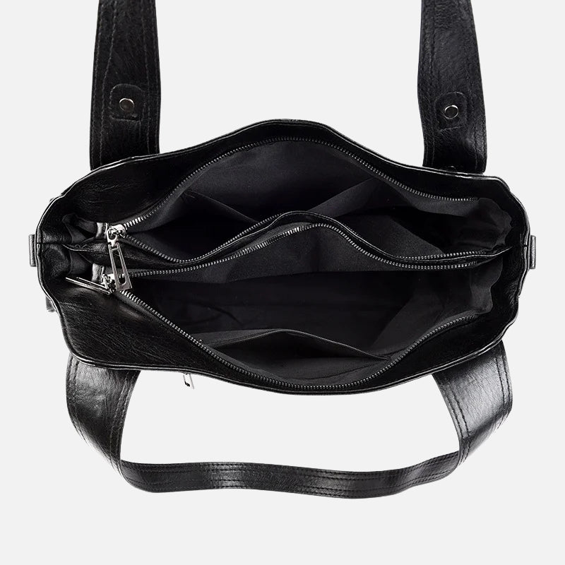 Sac à main avec fermeture éclair et compartiments multiples