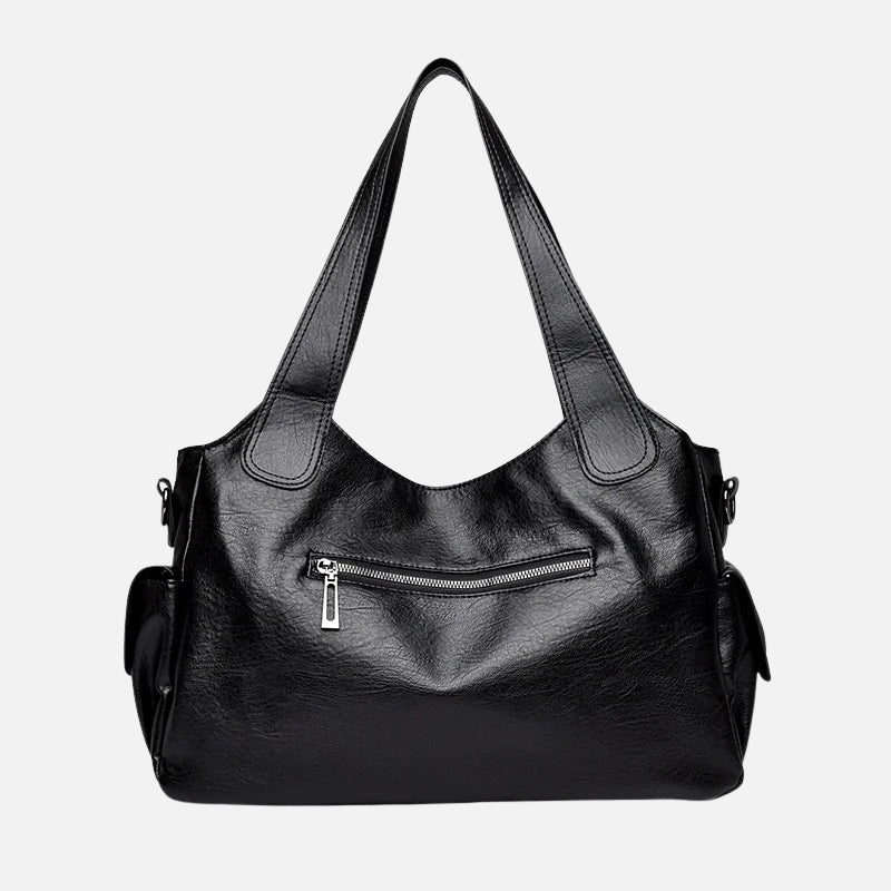 Sac à main avec fermeture éclair et compartiments multiples