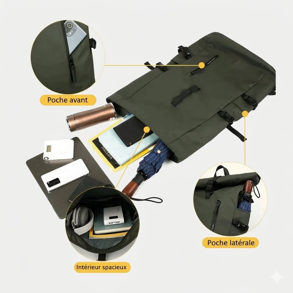 Sac à dos roll-top étanche