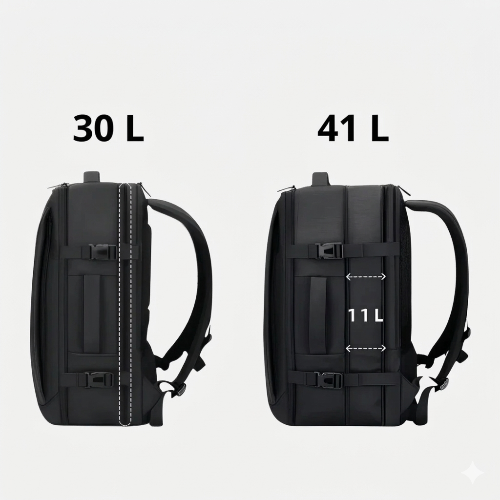 Sac à dos de voyage extensible