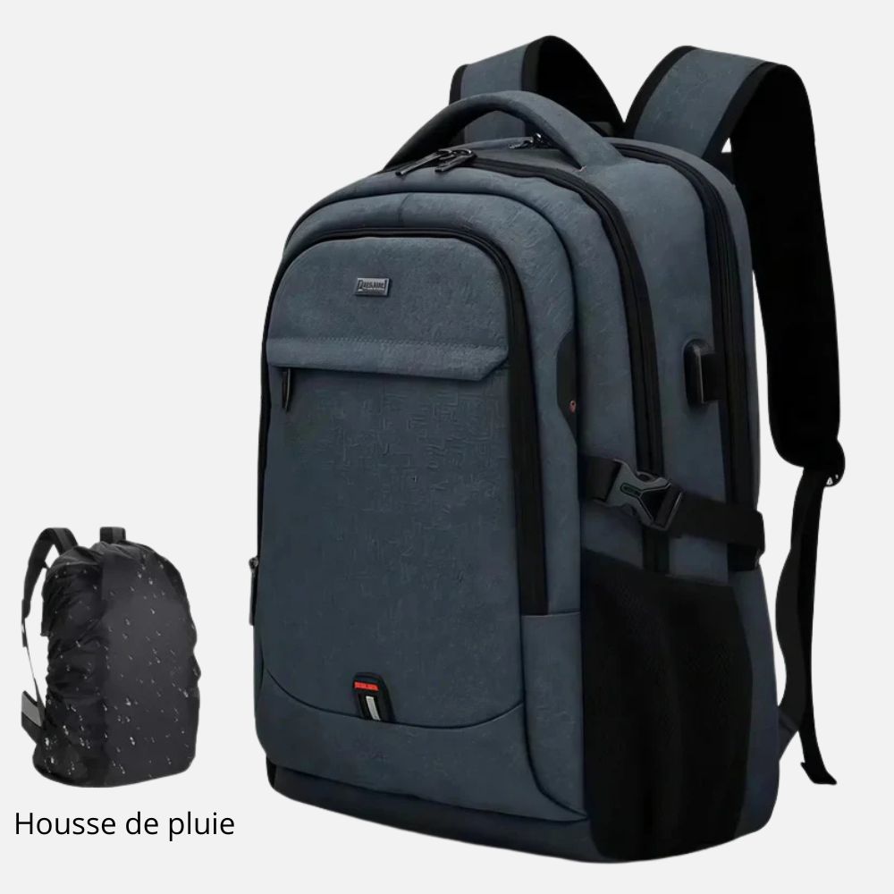 Sac à dos ordinateur portable avec housse de pluie
