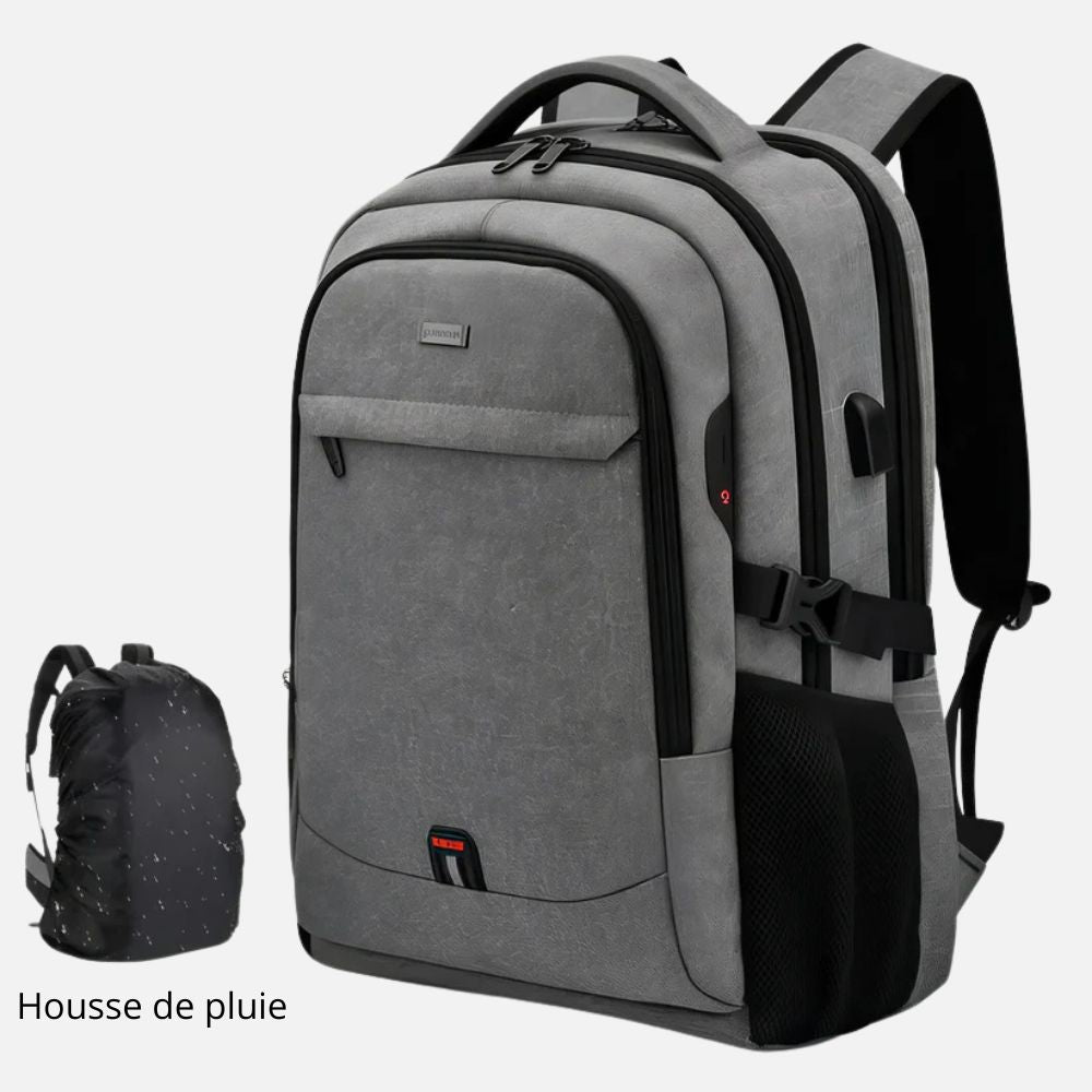 Sac à dos ordinateur portable avec housse de pluie