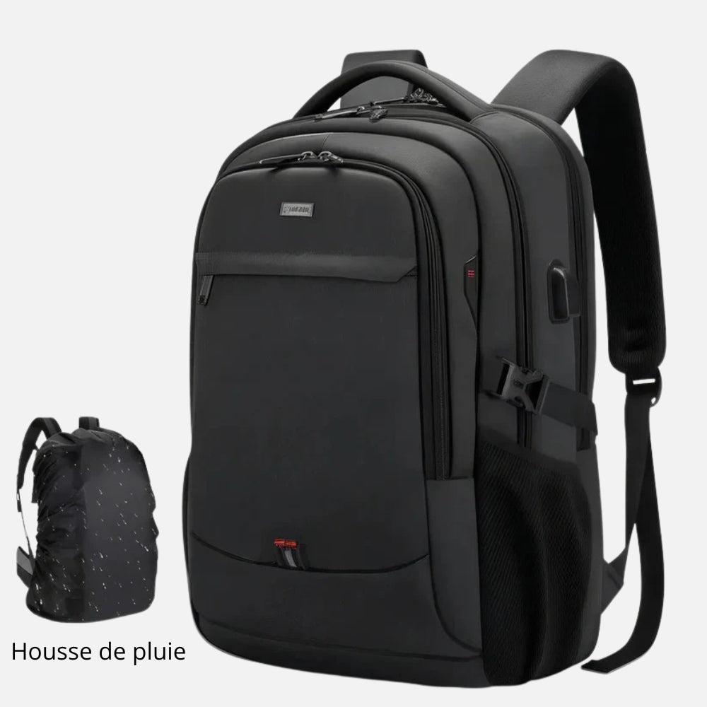 Sac à dos ordinateur portable avec housse de pluie