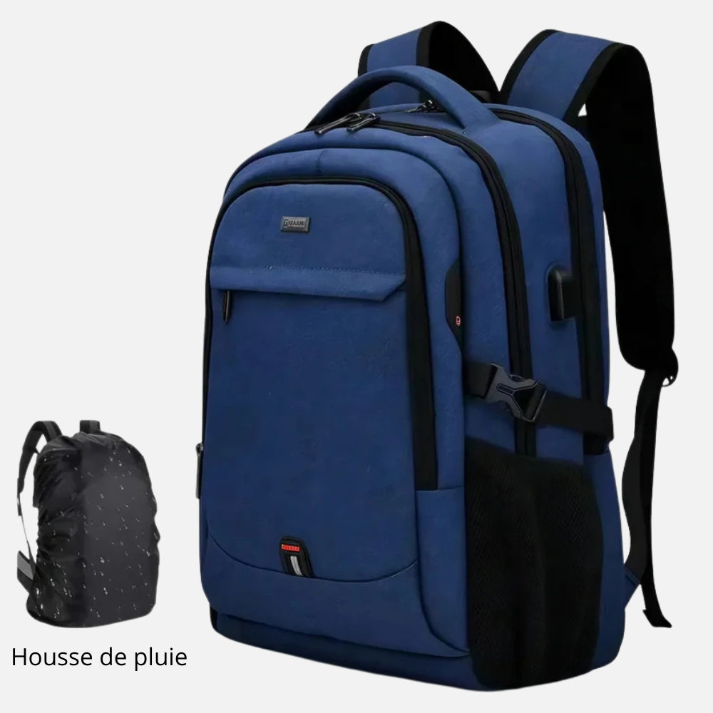 Sac à dos ordinateur portable avec housse de pluie