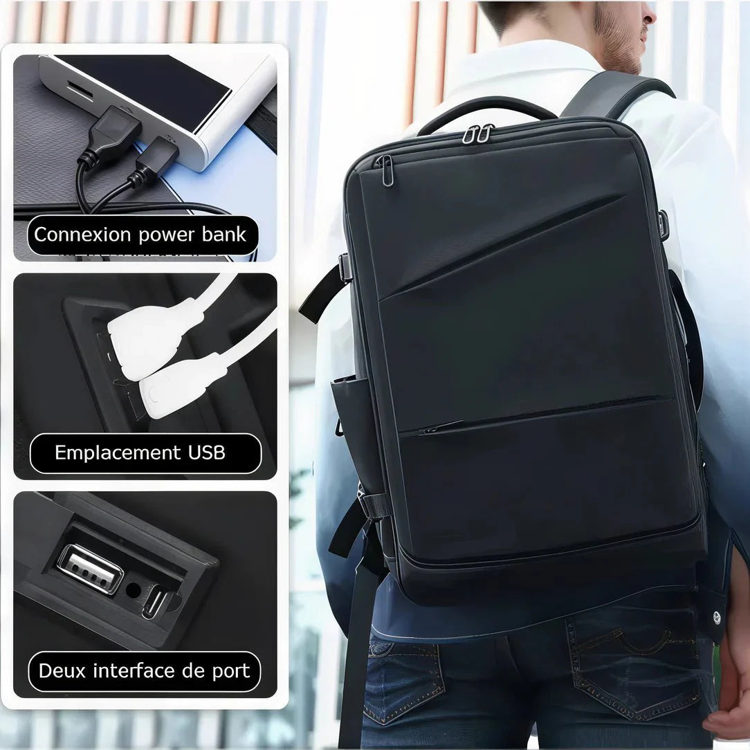 Sac à dos de voyage extensible