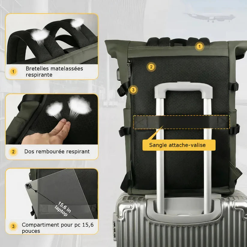 Sac à dos roll-top étanche